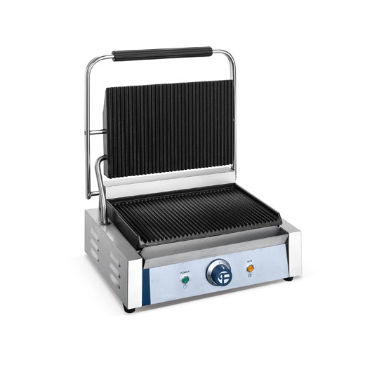 Single Head Top & Bottom Both Grooved Panini Grill 410mm